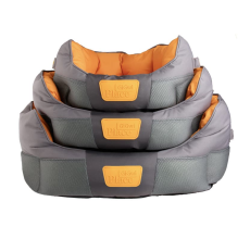 Gigwi Place Soft Bed Canvas, TPR Gray & Orange Large
