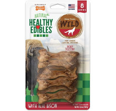 Nylabone Healthy Edibles Wild Bison 8Ct Card Small Edible Treats