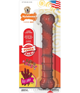 Nylabone Power Chew Textured Bone, Beef Jerky Petite