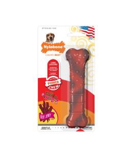 Nylabone Power Chew Textured Bone, Beef Jerky Regular