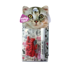 NutraPet Plushy Paws Nail Caps Red #4 Medium