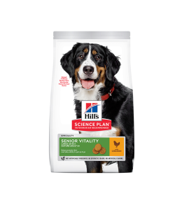 Hill's Science Plan Senior Vitality Large Breed Mature Adult 6+ Dog Food with Chicken & Rice - 14kg