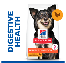 Hill’s Science Plan Perfect Digestion Small & Mini Adult 1+ Dog Food with Chicken & Brown Rice - 3kg