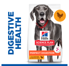 Hill’s Science Plan Perfect Digestion Large Adult 1+ Dog Food with Chicken and Brown Rice - 14kg