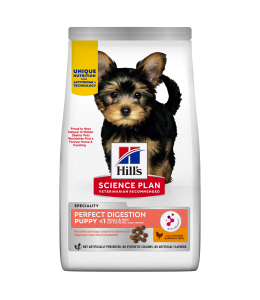 Hill's Science Plan PERFECT DIGESTION SMALL & MINI PUPPY DRY FOOD with CHICKEN AND BROWN RICE - 3kg
