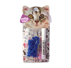 NutraPet Plushy Paws Nail Caps Blue #5 Large