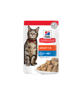 Hill's Science Plan Adult Wet Cat Food Ocean Fish Pouches - 85g