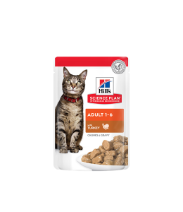 Hill's Science Plan Adult Wet Cat Food Turkey Pouches - 85g