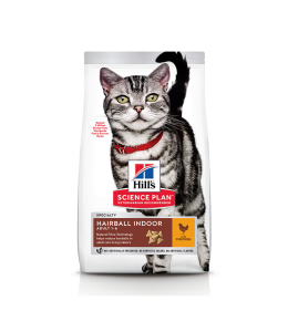 Hill's Science Plan Hairball Indoor Cat Food with Chicken - 1.5kg