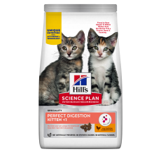 Hill's Science Plan Perfect Digestion Kitten Cat Food with Chicken & Brown Rice - 300g