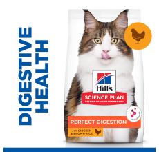 Hill's Science Plan Perfect Digestion Adult 1+ Cat Food with Chicken & Brown Rice - 1.5kg