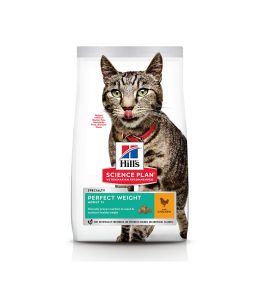 Hill's Science Plan Perfect Weight Adult Cat Food with Chicken - 2.5kg