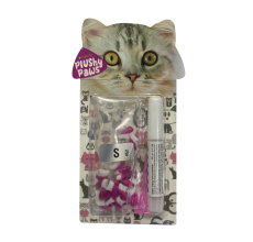 NutraPet Plushy Paws Nail Caps Dual Magenta | White #52 Small