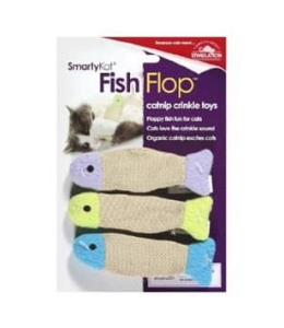 SmartyKat Fish Flop Set of 3 Crinkle Catnip Toys