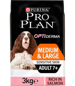 Purina Pro Plan Medium Adult Large 7+  Sensitive Skin Dog Salmon 3Kg