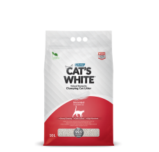 Cats White 10L Natural Clumping Cat Litter