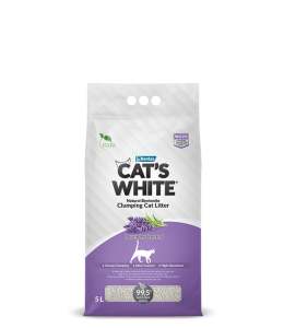 Cats White 5L Lavender Clumping Cat Litter