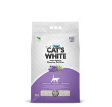 Cats White 10L Lavender Clumping Cat Litter