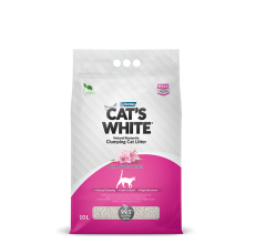 Cats White 10L Baby Powder Clumping Cat Litter