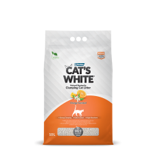 Cats White 10L Orange Clumping Cat Litter Clumping Cat Litter