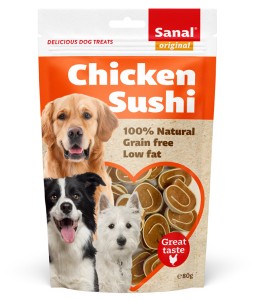 Sanal Dog Chicken Sushi 80G