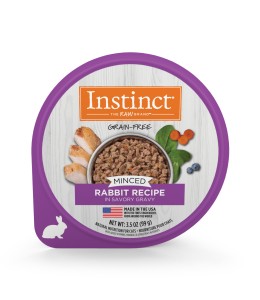 Instinct Minced Cups Real Rabbit Recipe Wet Cat Food (3.5oz)