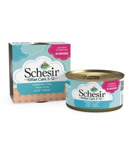 Schesir Kitten Mousse 3-12 Tuna Wet Food 85g can