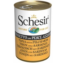 Schesir Cat Wet Food Tuna with Pilchards 140g can
