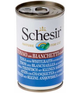 Schesir Cat Wet Food Tuna with Whitebait 140g can