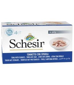Schesir Cat Multipack Tuna with Seabass 6x50g can