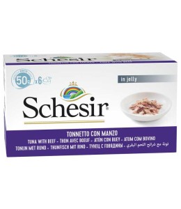 Schesir Cat Multipack Tuna with Beef 6x50g can