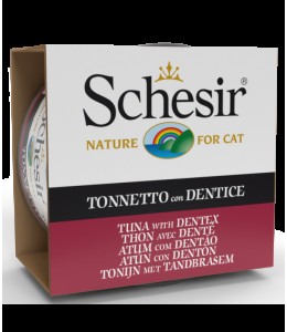 Schesir Cat Wet Food Tuna With Dentex 85g can