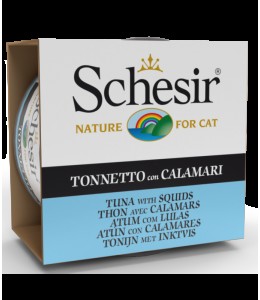Schesir Cat Wet Food Tuna With Squids 85g