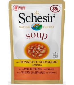 Schesir Cat Wet Soup With Wild Tuna and Papaya 85g