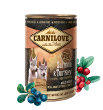 Carnilove Salmon & Turkey for Puppies (Wet Food Cans) 400g