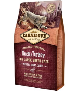 Carnilove Duck & Turkey for Large Breed Adult Cats 2kg
