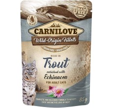 Carnilove Trout enriched with Echinacea for Adult Cats (Wet Food Pouches)85g