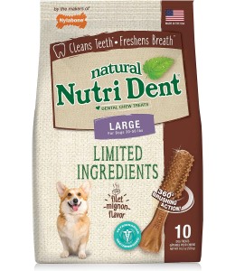 Nylabone Nutri Dent Filet Mignon 10 Count Pouch Large