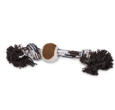 Vadigran Cotton rope 2 knots + tennisball  brown 26cm