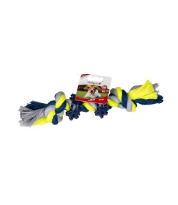 Vadigran Cotton rope 2 knots 2 rings blue-yellow 30g 16cm