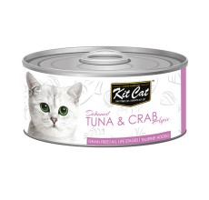 Kit Cat Grain Free Tuna & Crab Topper Wet Cat Food 80g