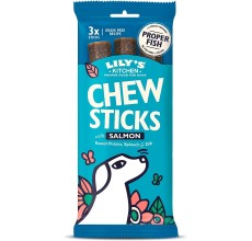 Lily's Kitchen Dog Chew Sticks w/ Salmon Dog Treats (120g)
