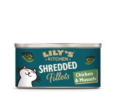 Lily's Kitchen Shredded Fillets Chicken & Mussels in Broth Wet Cat Food (70g)