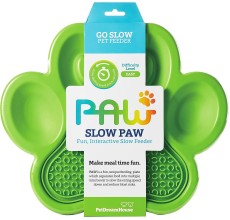 PetDreamHouse PAW 2-in-1 Slow Feeder & Lick Pad Green