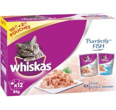 Whiskas Tuna 80g pack of 4, Purple, Catfood