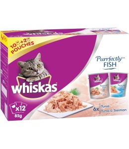 Whiskas Tuna 80g pack of 4, Purple, Catfood