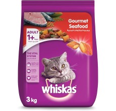 Whiskas Pockets Gourmet Seafood Dry Cat Food - 3 kg