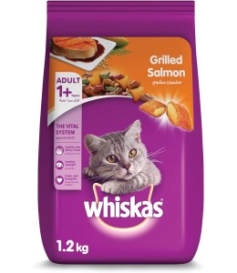 Whiskas Grilled Salmon, Dry Food Adult, 1+ years, 1.2kg