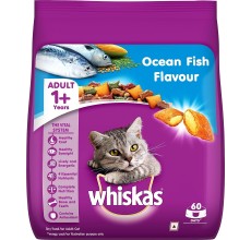 Whiskas Ocean Fish, Dry Food Adult, 1+ Years, 480G