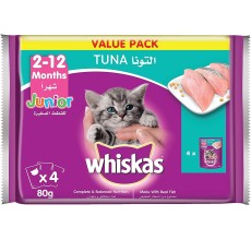 Whiskas Junior with Tuna Wet Kitten Food - TUNA/4X80G